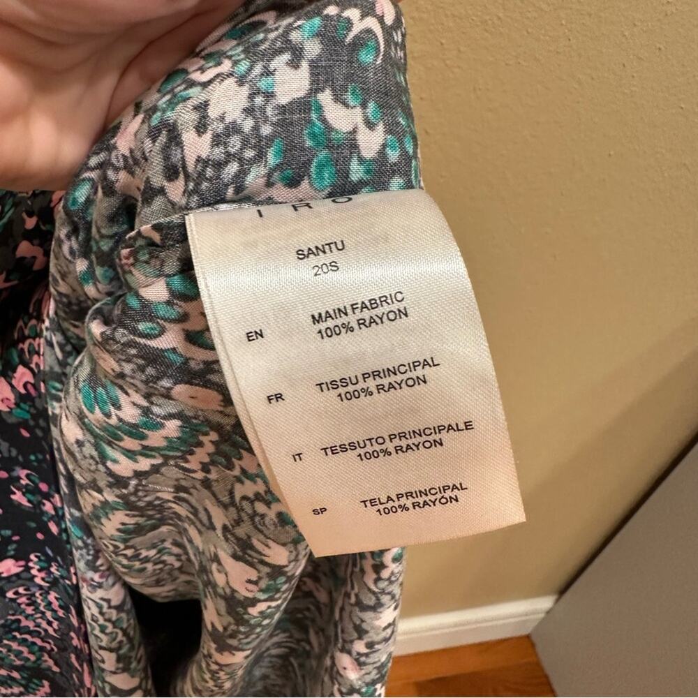 NEW IRO Sexy Blue Green Pink Maxi Dress 40 8 - Picture 8 of 14